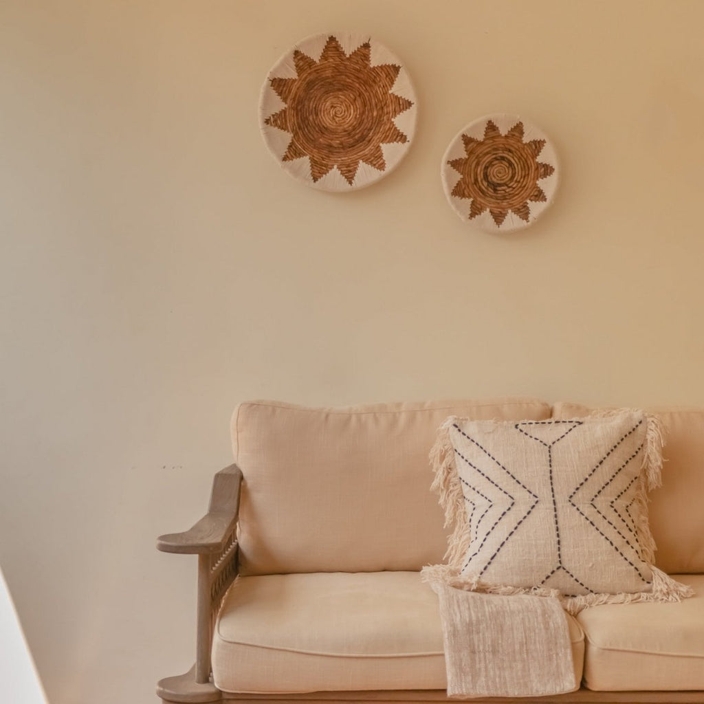 FLORES Premium Kissenbezug aus Baumwolle – Handgefertigtes Zierkissen 40x40 / 50x50