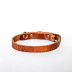 Hundehalsband aus Leder – Farbe Kamel