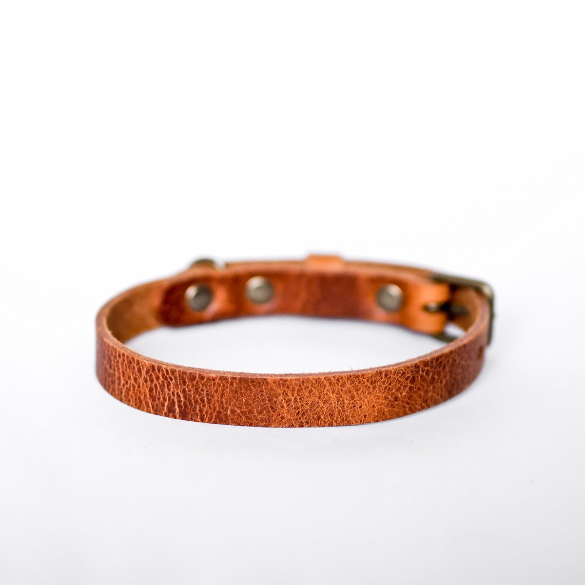 Hundehalsband aus Leder – Farbe Kamel