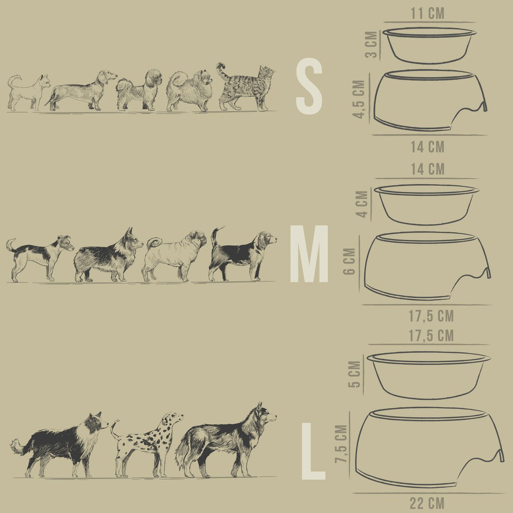 Futternapf 2er Set für große Hunde - Love Design