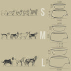 Futternapf 2er Set für große Hunde- Dinner for one Design