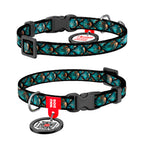WAUDOG Nylon Dog Collar with QR Passport - Scales
