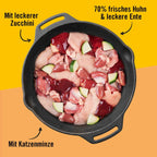 Adult Katzenfutter, Schabernack, Nassfutter, Getreidefrei, Huhn, Ente & Zucchini