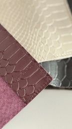 Luxury European Pet Passport Cover – Handmade Genuine Leather Dog & Cat Passport Holder with Python Embossed Leather