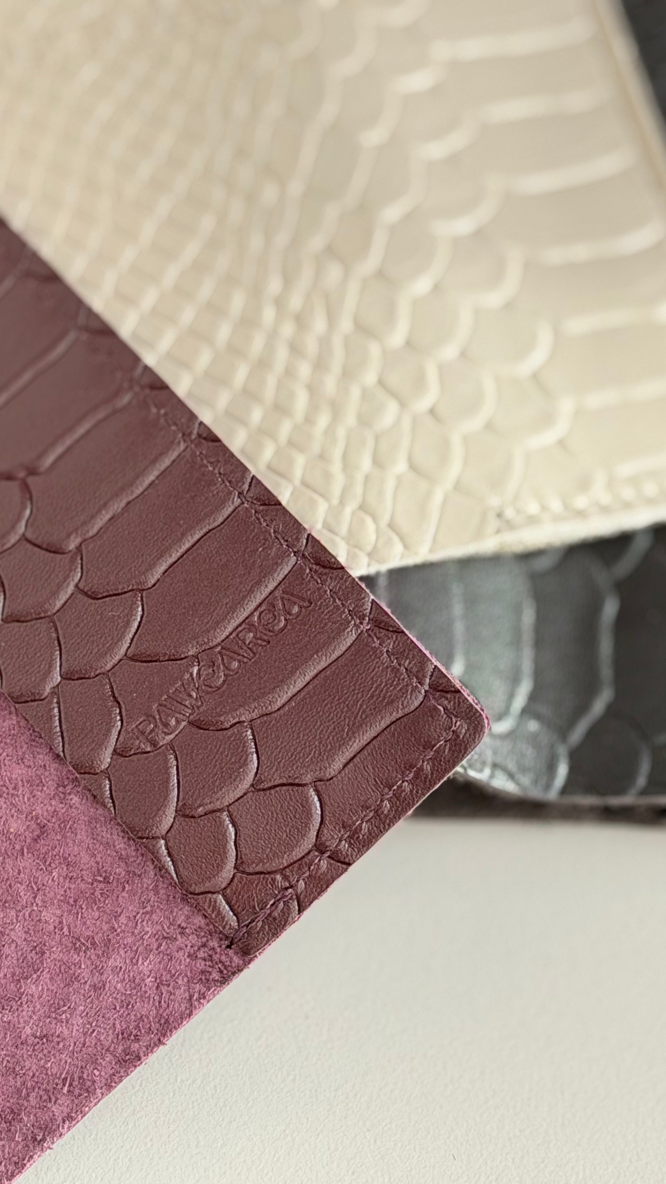 Luxury European Pet Passport Cover – Handmade Genuine Leather Dog & Cat Passport Holder with Python Embossed Leather