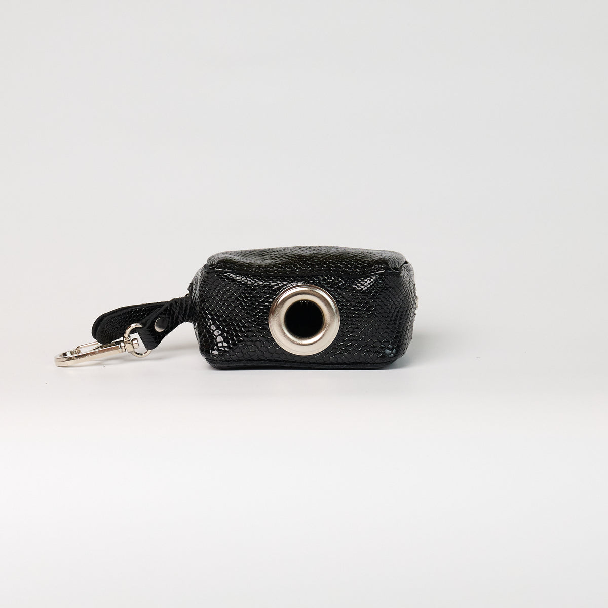 Anaconda Leather Poop Bag Dispenser - Black