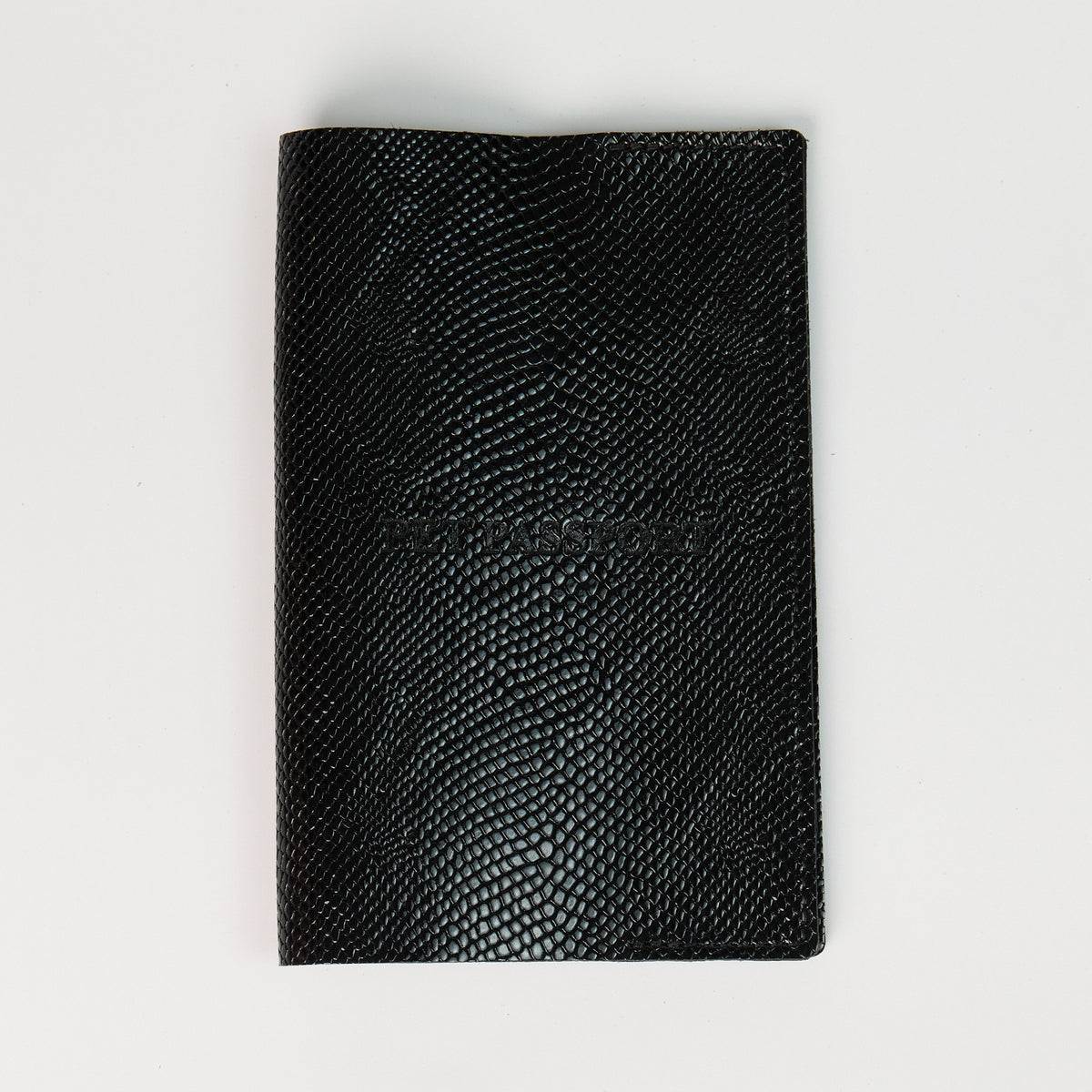 Anaconda Leather Pet Passport Cover - Black