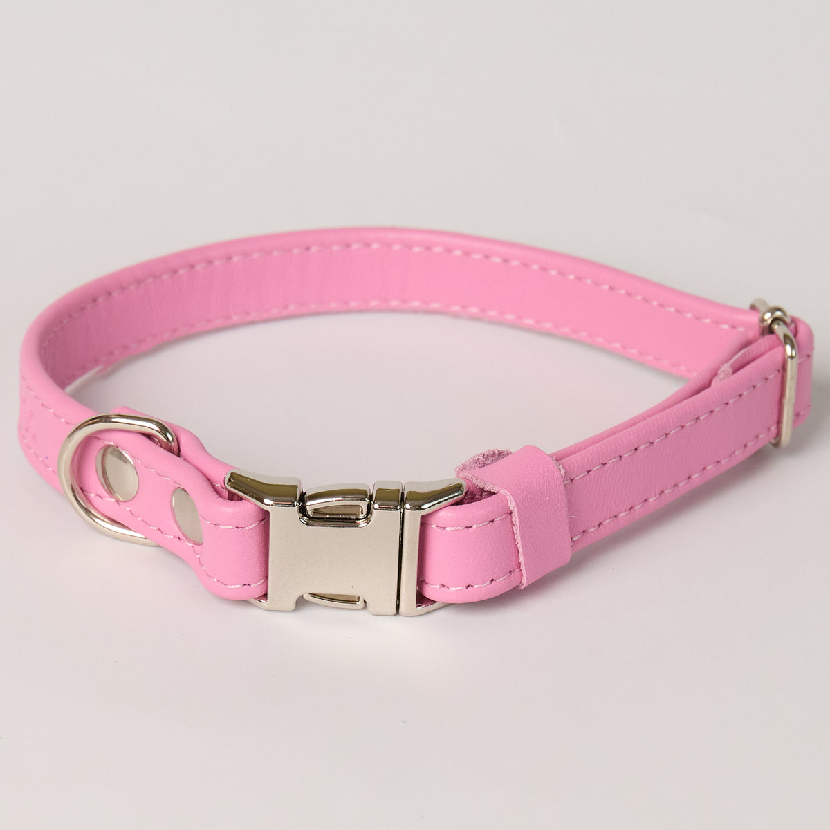 Michelle Leather Collar - Pink