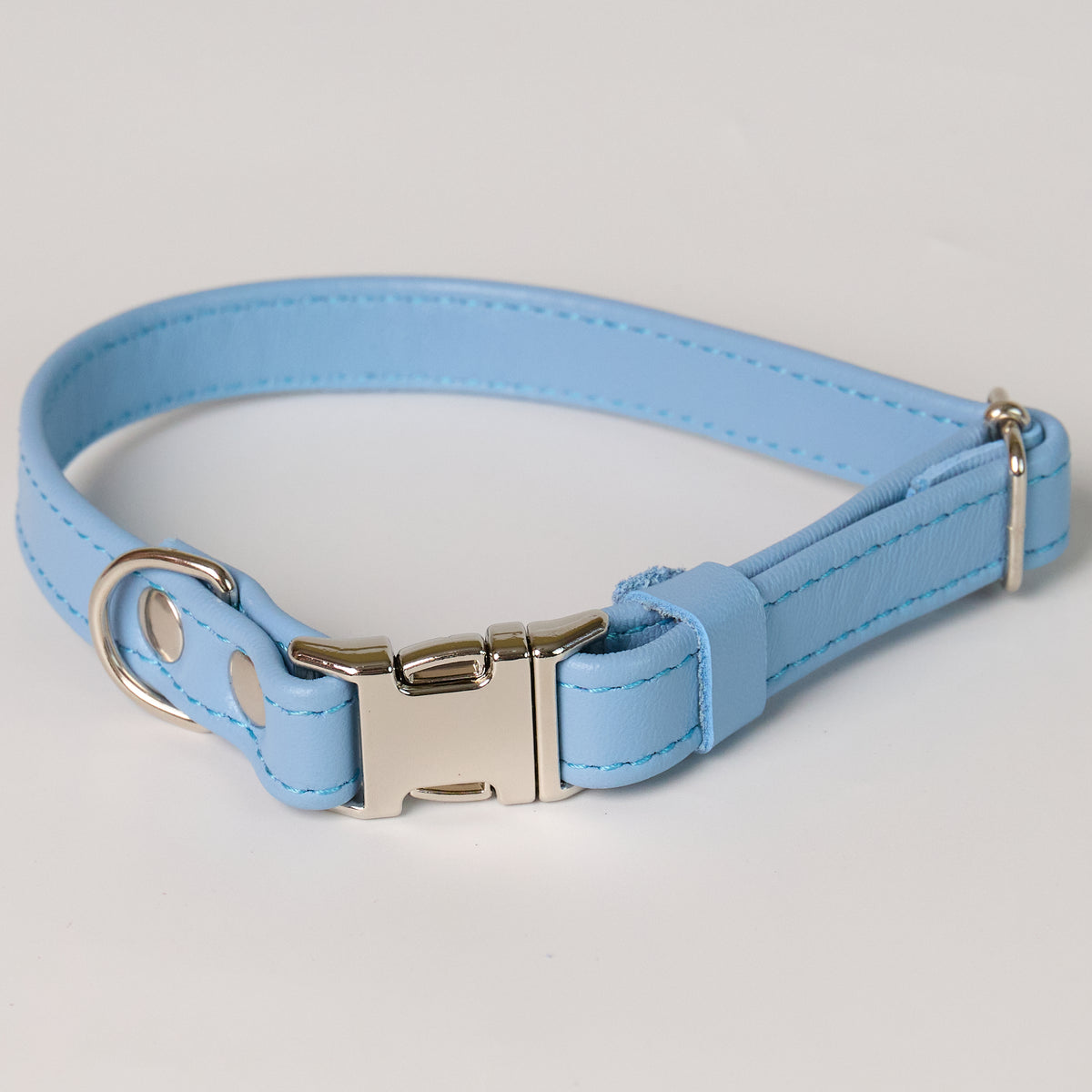 Michelle Leather Collar - Blue