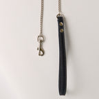 Blue Leather Chain Dog Leash - additional product view