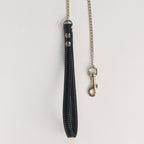 Blue Leather Chain Dog Leash - additional product view