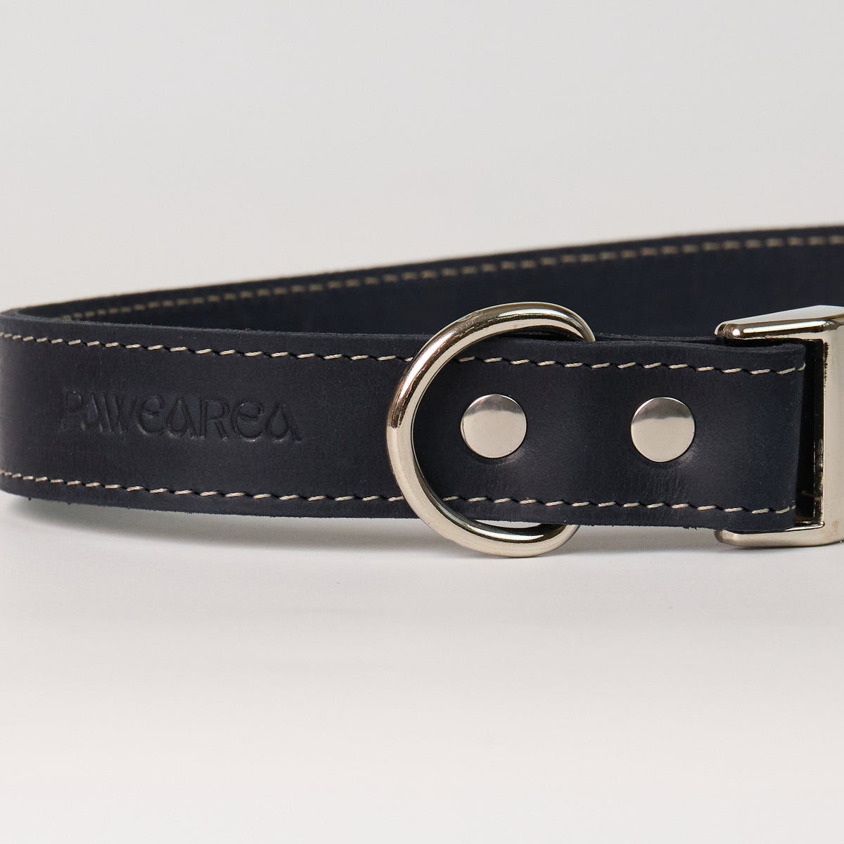 Blue Leather Dog Collar - additional product view