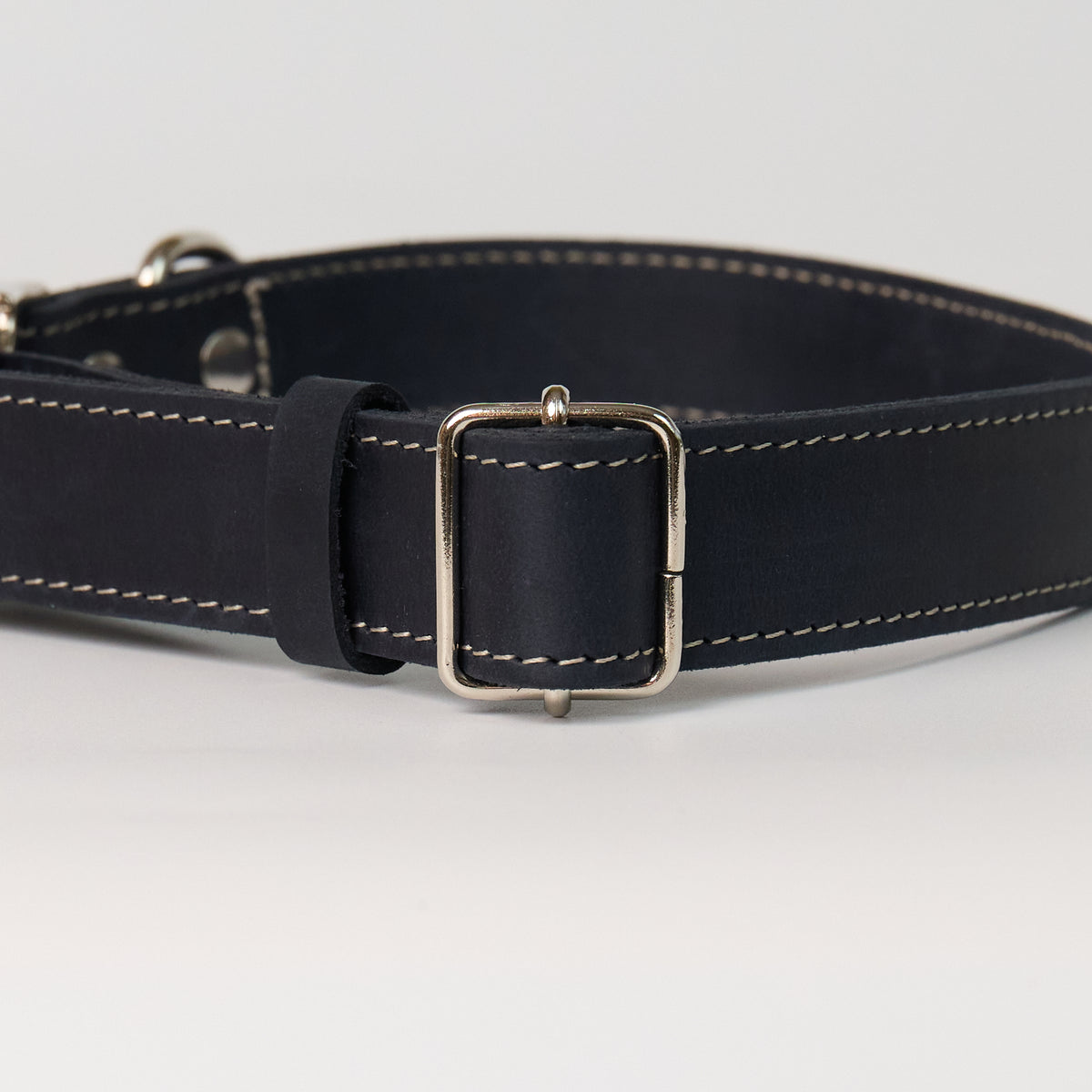 Blue Leather Dog Collar - additional product view