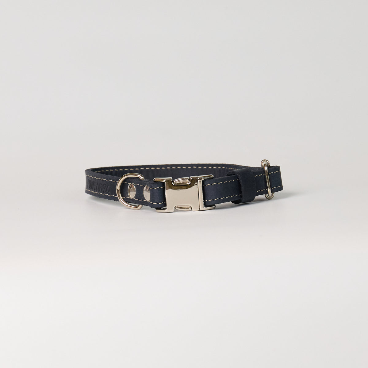 Blue Leather Dog Collar - additional product view