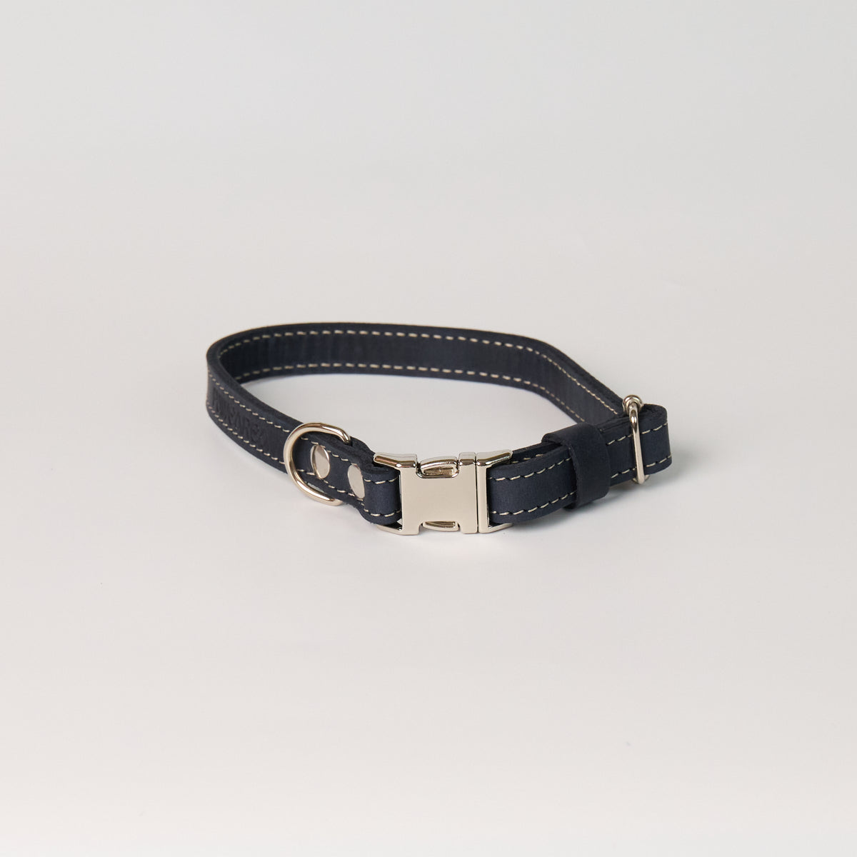 Blue Leather Dog Collar - additional product view