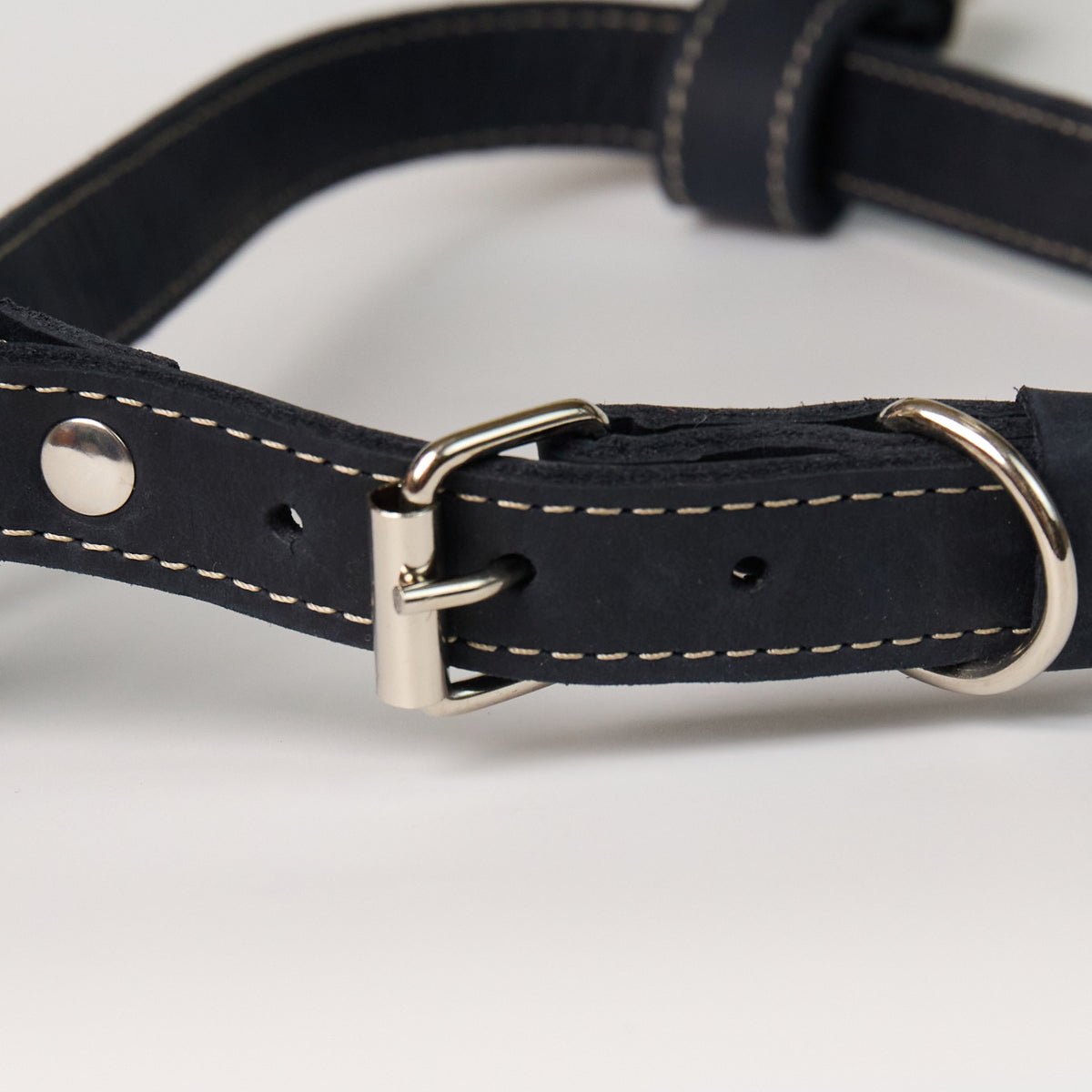 Blue Leather Dog Harness - additional product view