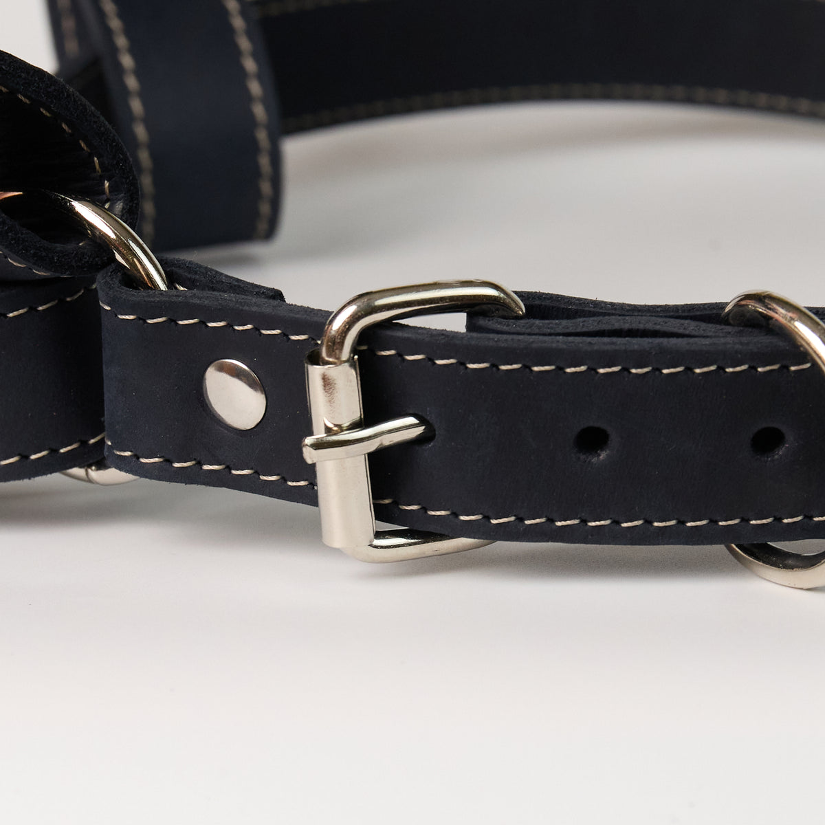 Blue Leather Dog Harness - additional product view