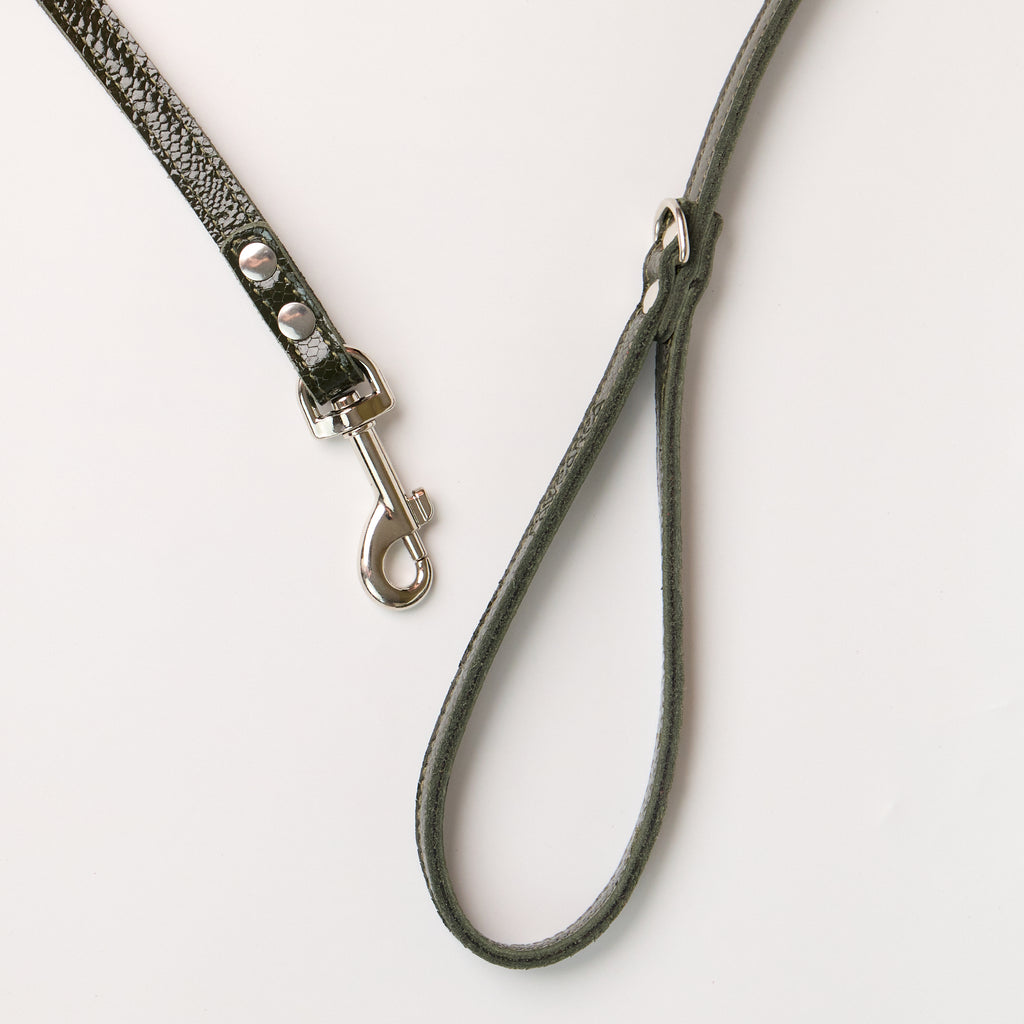 Anaconda Flat Double Leather Dog Leash - additional product view