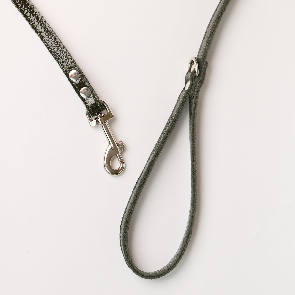 Anaconda Flat Double Leather Dog Leash - additional product view