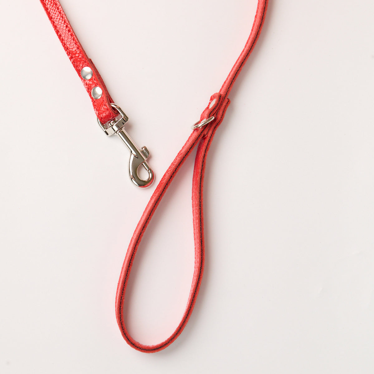 Anaconda Flat Double Leather Dog Leash - additional product view