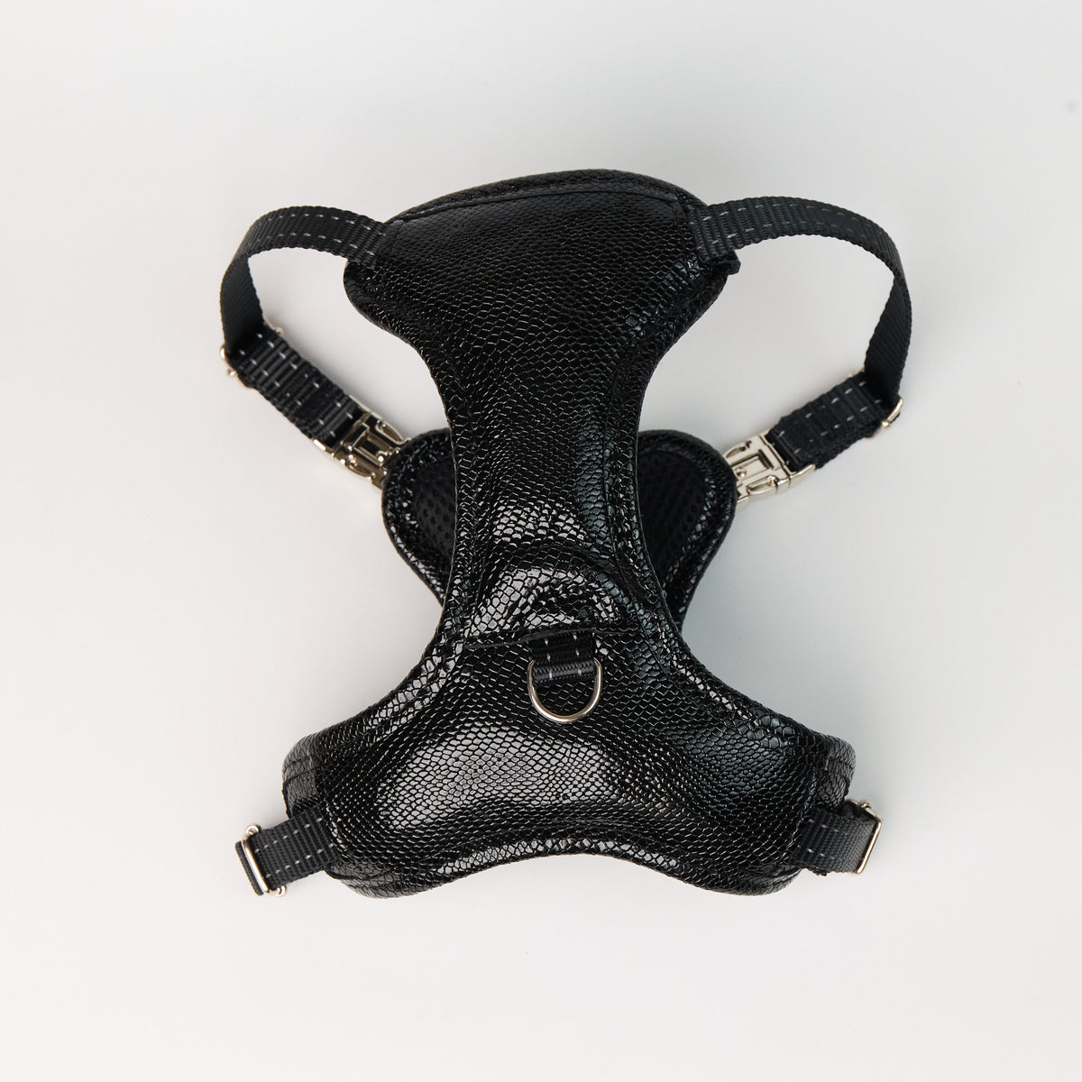 Anaconda Double Leather Dog Harness - Black