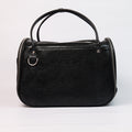 Anaconda Foldable Leather Pet Carrier - Black
