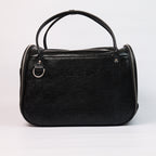 Anaconda Foldable Leather Pet Carrier - Black