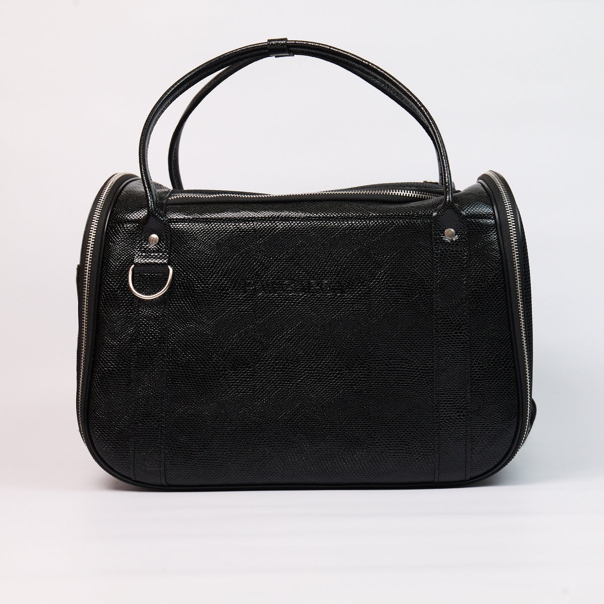 Anaconda Foldable Leather Pet Carrier - Black