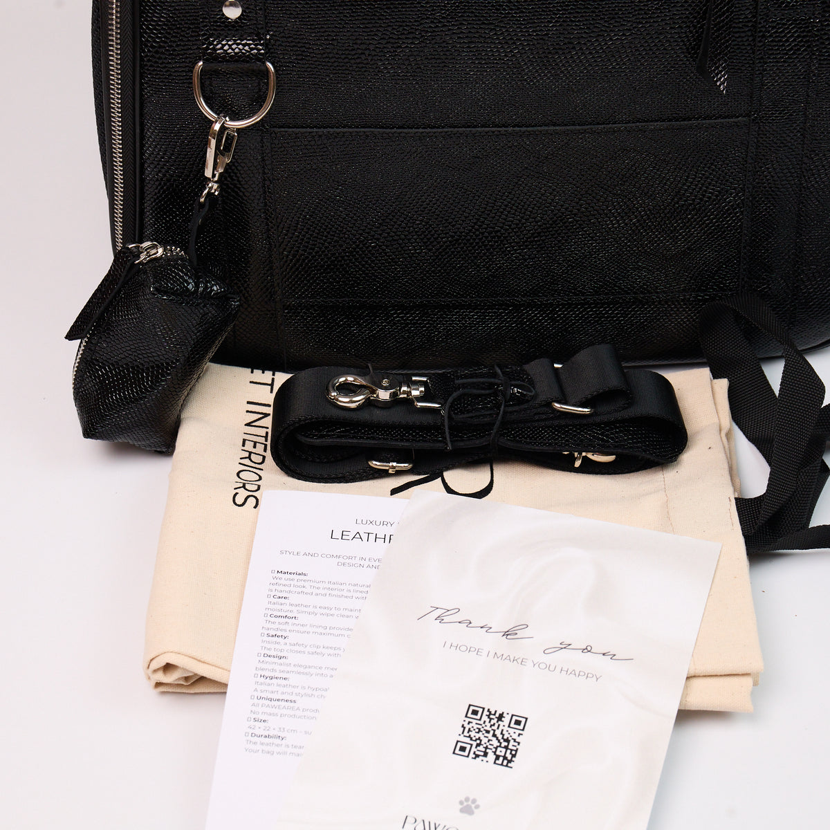 Anaconda Foldable Leather Pet Carrier - additional product view
