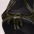 Anaconda Foldable Leather Pet Carrier - close-up product detail