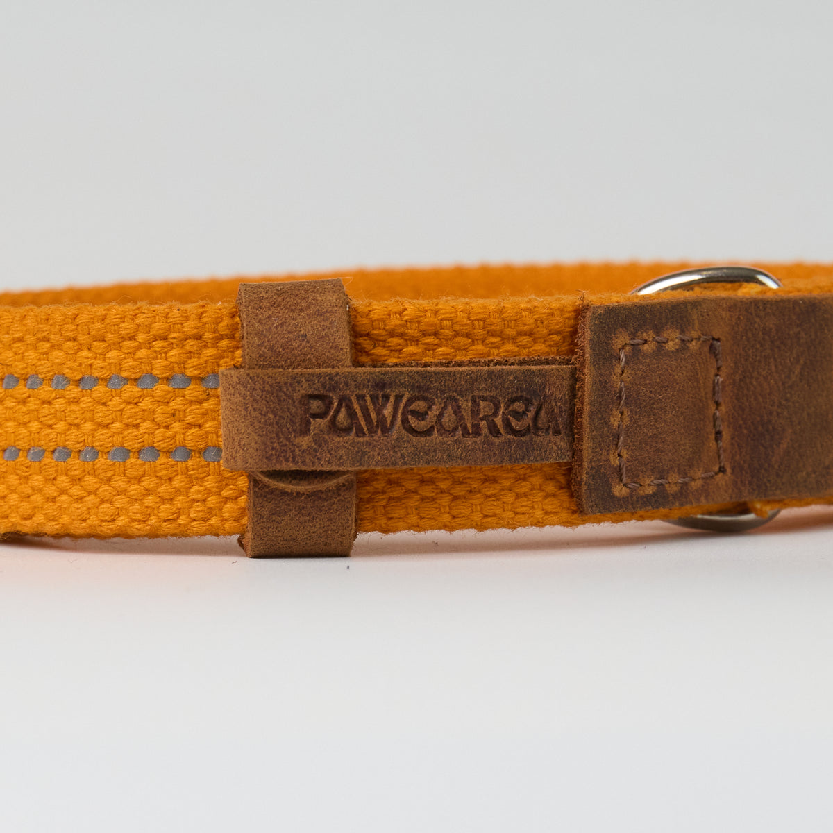 Reflective Canvas Dog Collar - close-up product detail