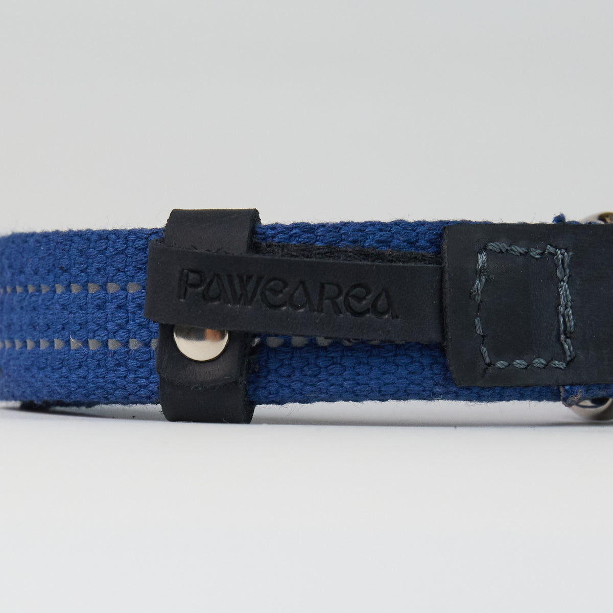 Reflective Canvas Dog Collar - close-up product detail