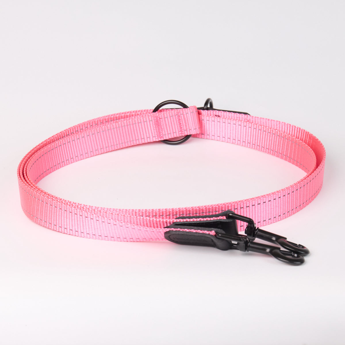 Adjustable Nylon Dog Leash - Pink