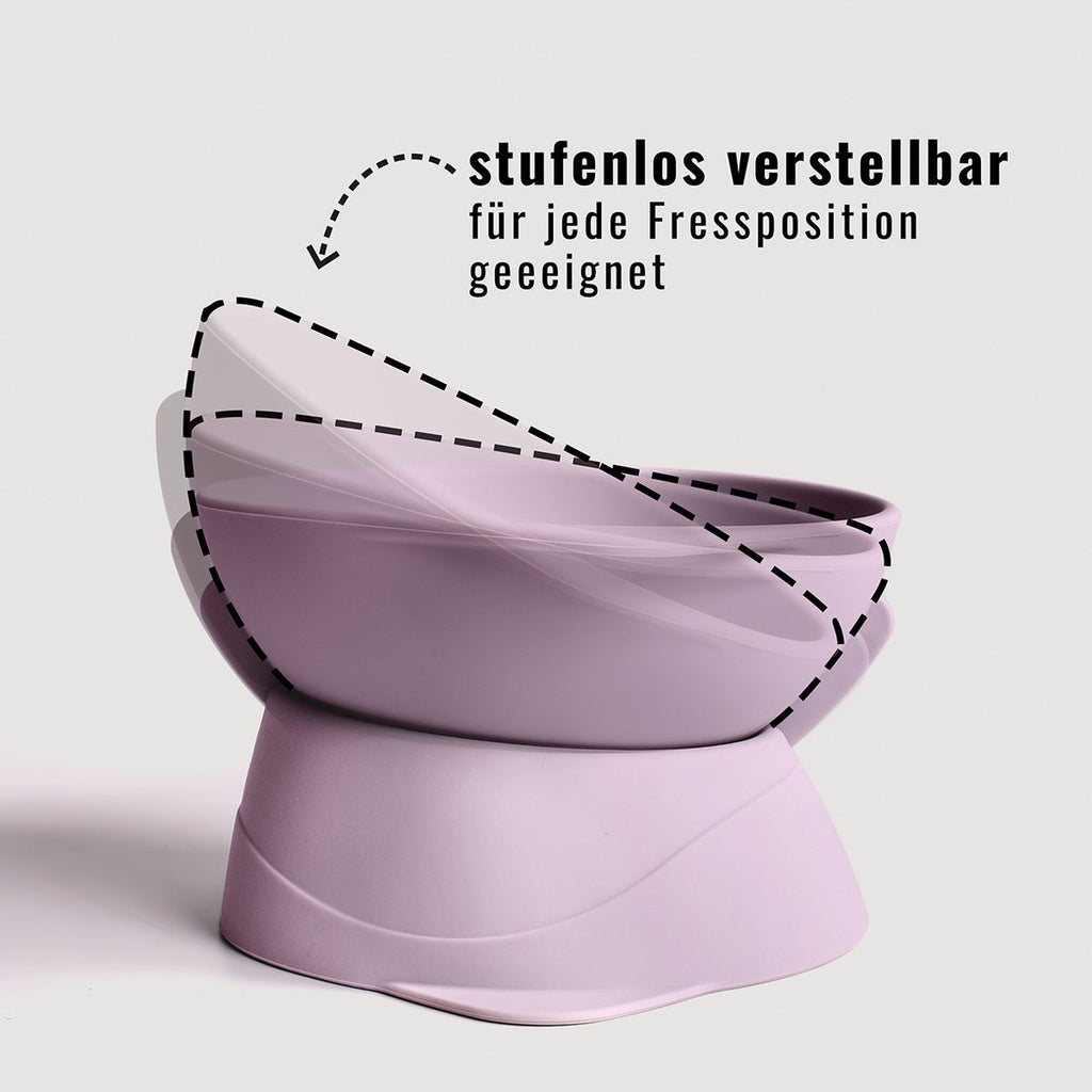 Erhöhter Silikon Katzennapf + mit verstellbarer Neigung