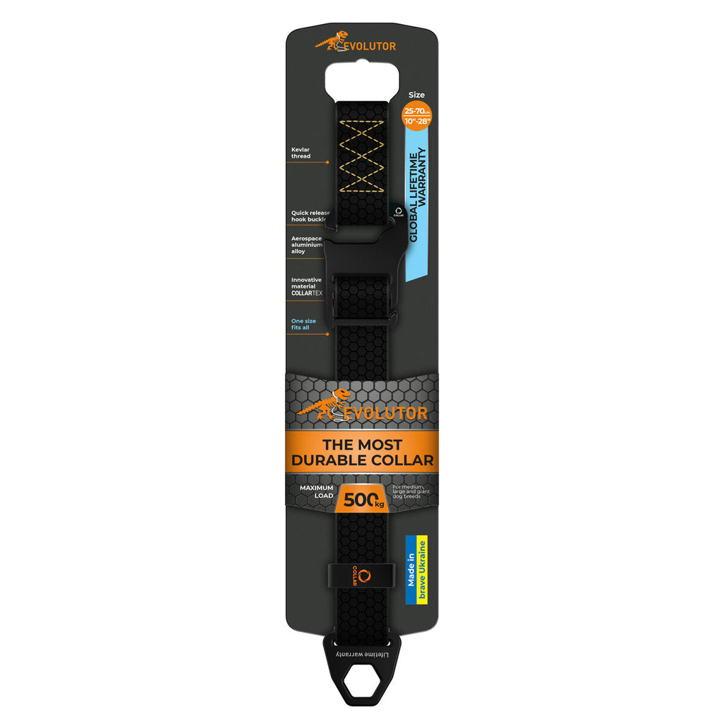EVOLUTOR Adjustable Dog Collar - Black