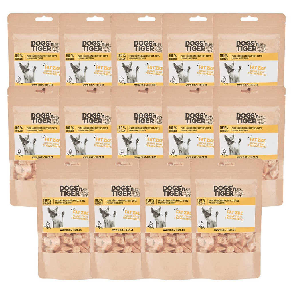 Hunde Snacks, Fatzke, Leckerlies, 99% gefriergetrocknetes Hühnchenbrustfilet