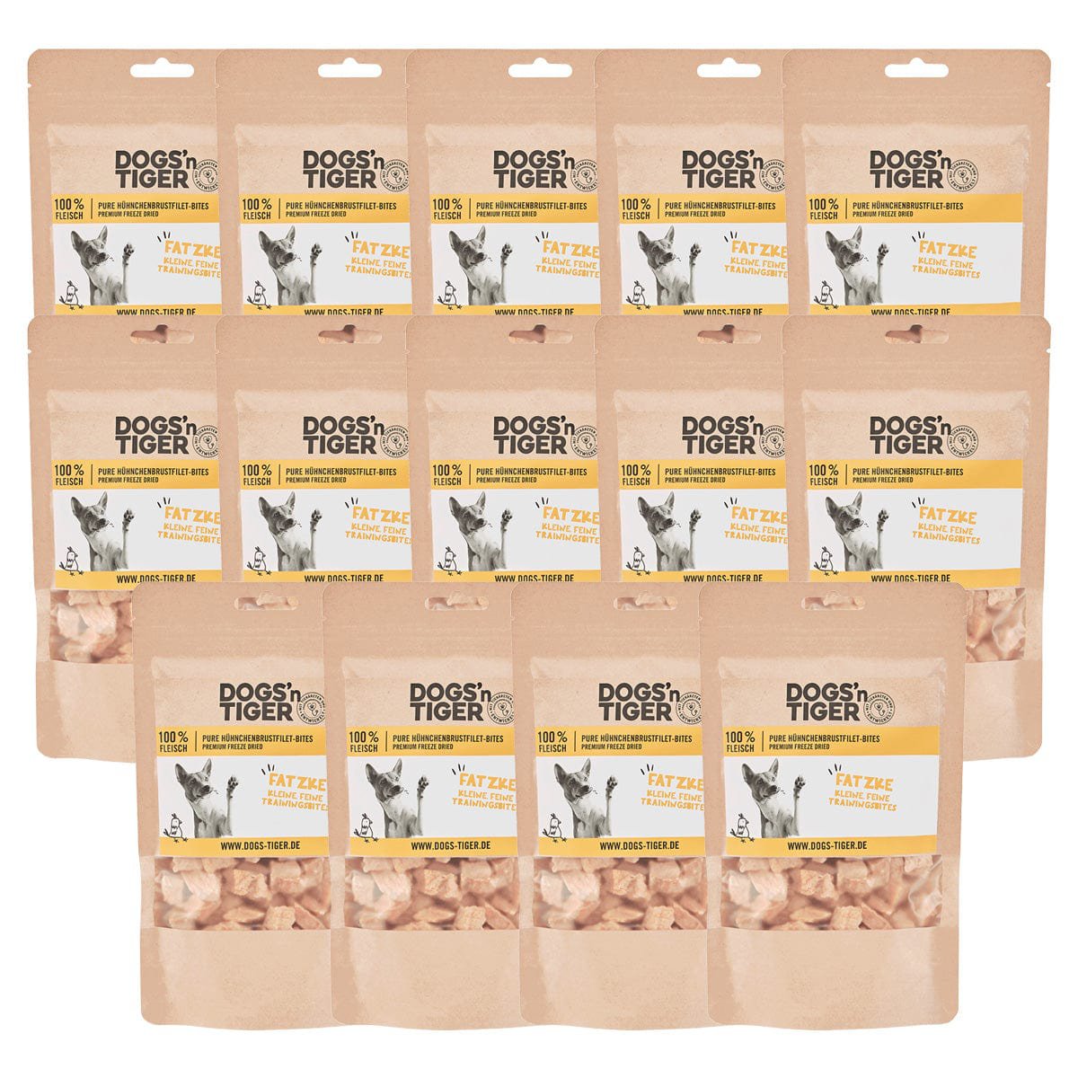 Hunde Snacks, Fatzke, Leckerlies, 99% gefriergetrocknetes Hühnchenbrustfilet
