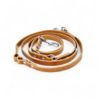 Verstellbare Hundeleine aus Leder – Camel