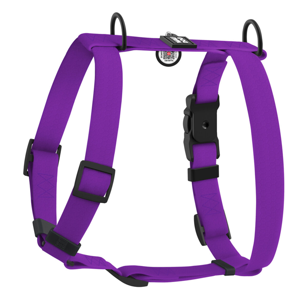 WAUDOG Magnet Dog H-Harness with QR Passport - Purple
