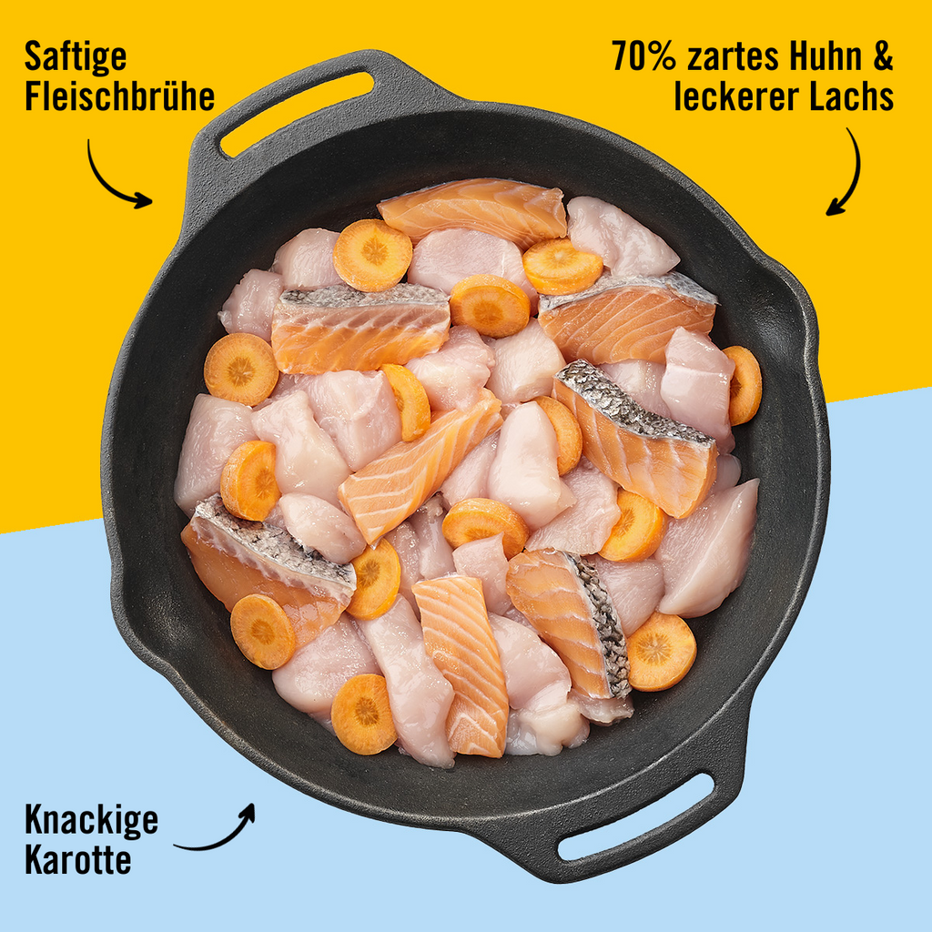 Dogs’n Tiger Adult, Katzenfutter, Freigeist, Katzen Nassfutter, Getreidefrei, Huhn, Lachs & Karotte