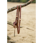 Verstellbare Hundeleine aus Leder – Braun
