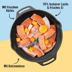 Adult Katzenfutter, Allerlei, Nassfutter für Katzen, Getreidefrei, Lachs mit Ei & Kürbis