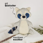 Peluche de perro con chirriador – Mapache