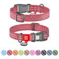 WAUDOG Re-cotton Reflective Dog Collar with QR Passport - Red