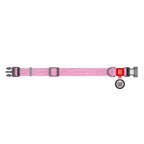 WAUDOG Re-cotton Reflective Dog Collar with QR Passport - Pink