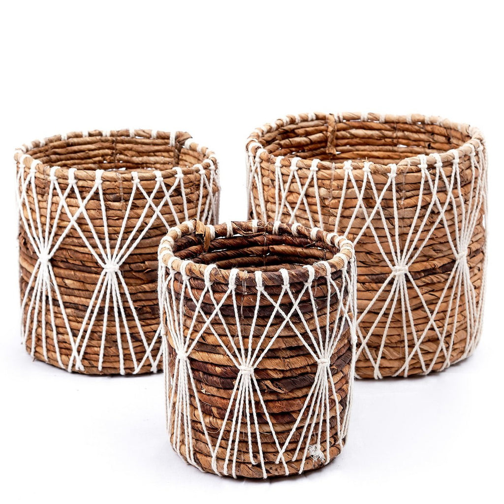 Banana Fiber Storage Basket – Plant Basket (3 Sizes)