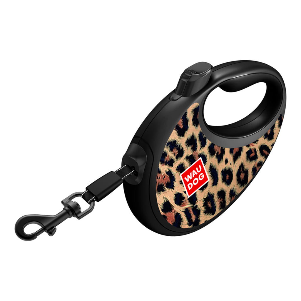 WAUDOG R-Leash Retractable Dog Leash - Leopard