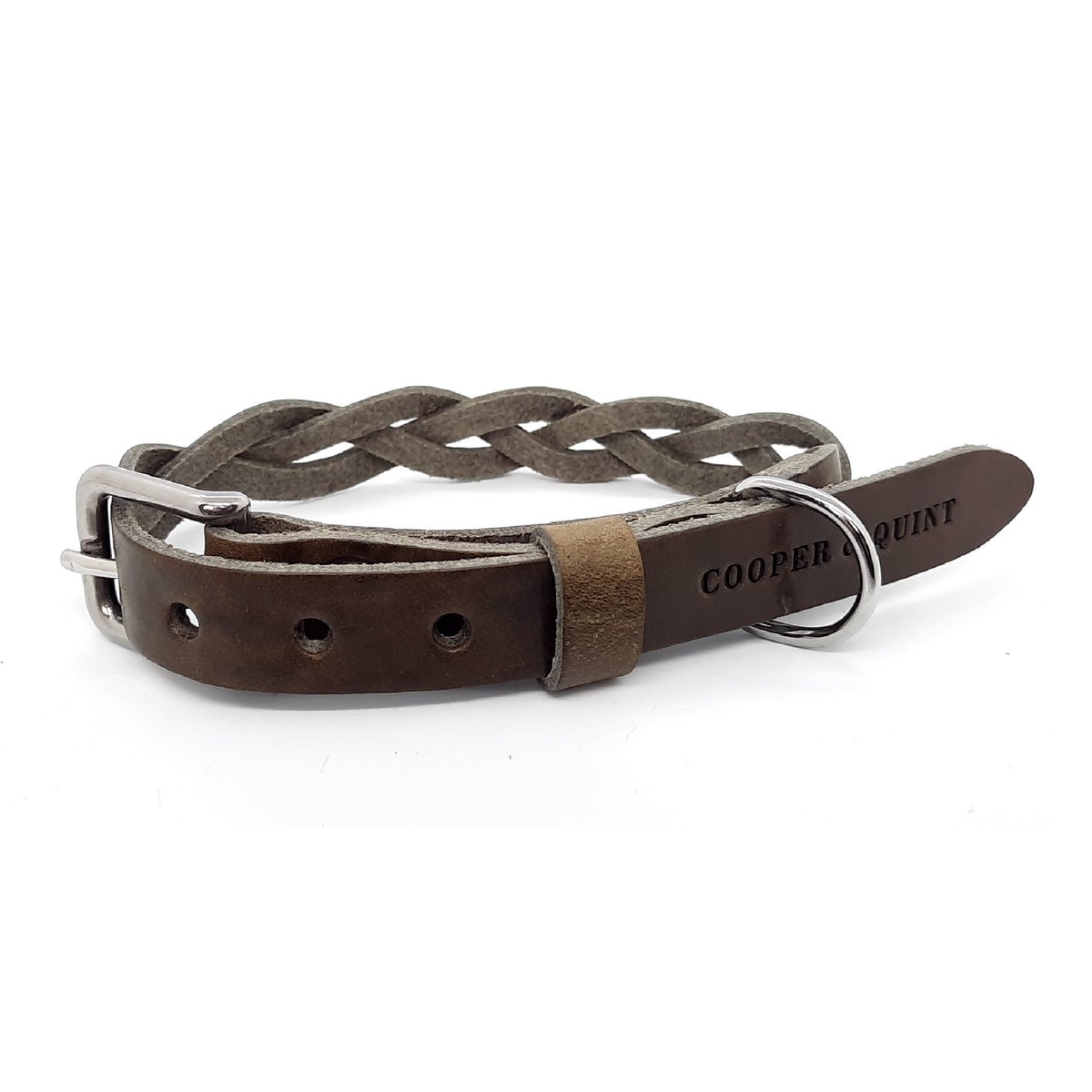 Gedrehtes Hundehalsband – Stein