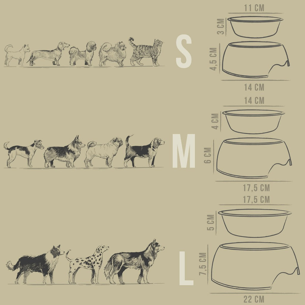 Futternapf - 2er Set - für Hunde und Katzen - Rose