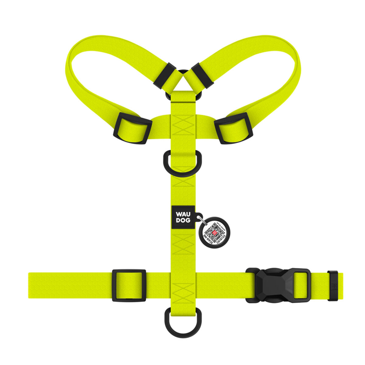 WAUDOG Magnet Dog H-Harness with QR Passport - Lemon